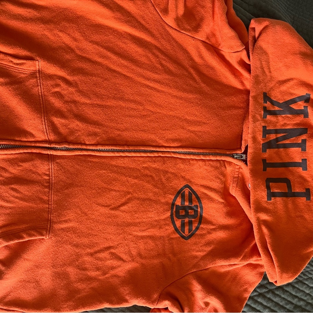 NFL Cleveland Browns Orange PINK Zip-Up Hoodie